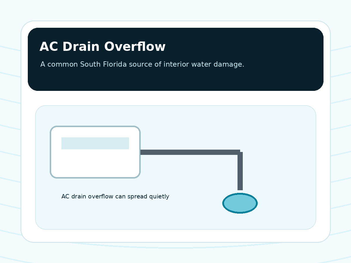 AC drain overflow warning signs